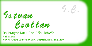 istvan csollan business card